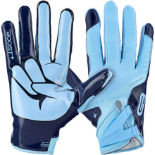 Grip Boost Stealth 6.0 Youth Football Gloves – Carolina Blue/Navy