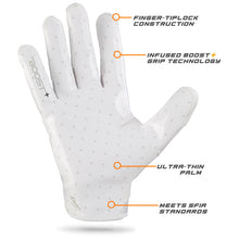 Grip Boost Solid White Stealth 6.0 Boost Plus Youth Football Gloves